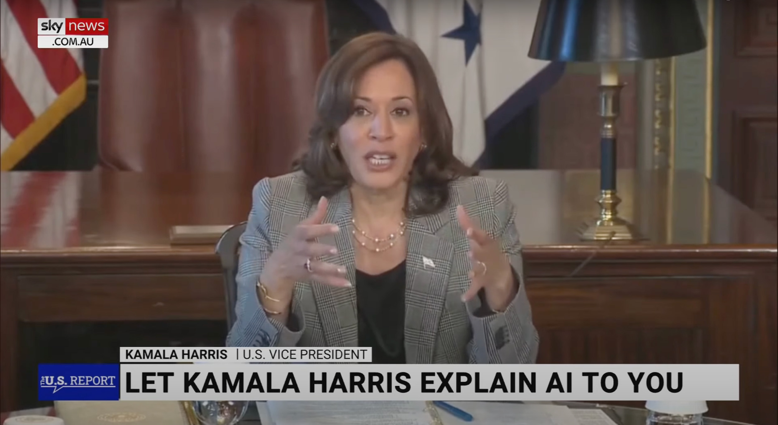 Kamala Harris’ incoherent blunders (watch her explain “AI” on YouTube).