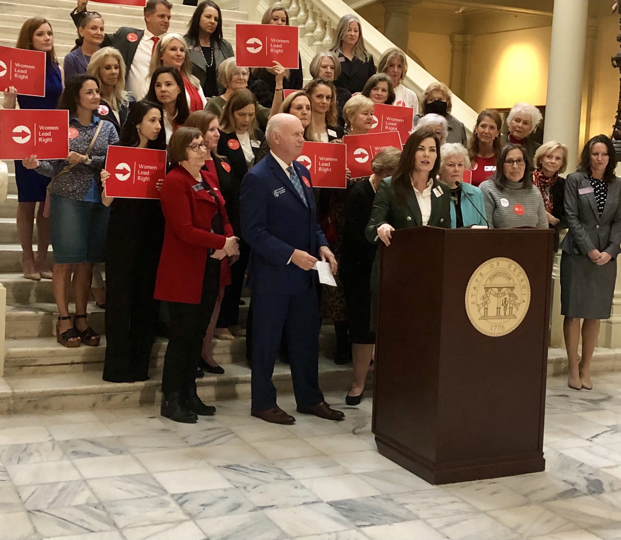 Incredible energy surrounded the launch of Women Lead Right (WLR) at the Georgia State Capitol on February 17th!