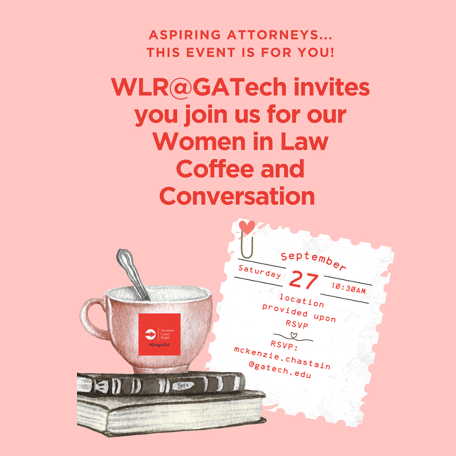 Women in Law: Coffee & Conversation invite